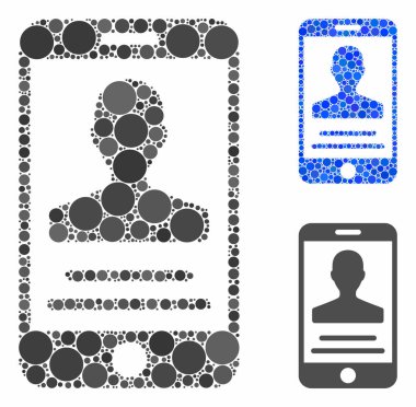 Mobil anlaşma Çember Noktaları Mozaik Simgesi