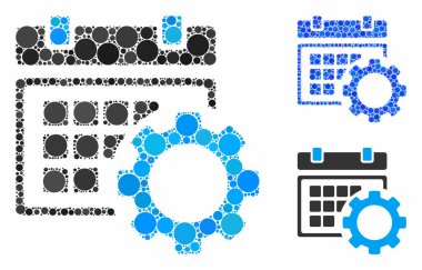 Zamanlama Seçenekleri Yuvarlak Noktaların Bileşimi Simgesi
