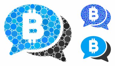 Küresel Ögelerin Bitcoin sohbet bileşimi simgesi