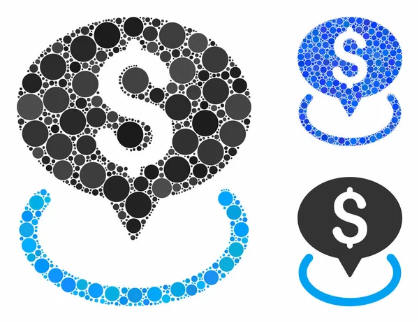 Banka konumu Çember Noktalarının Mozaik Simgesi