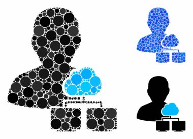 Bulut Yöneticisi Çember Noktalarının Kompozisyon Simgesi