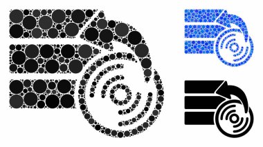 Yuvarlak Noktaların Mozaik Simgesini Geri Yükle