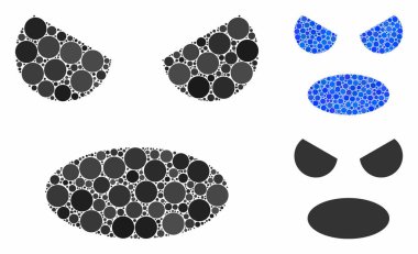 Gülen Çığlık Mozaik Çemberler Simgesi