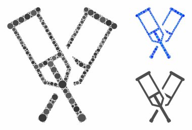 Çember Noktalarının Beste Simgesi Koltuk değnekleri