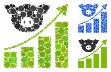 Domuzların büyüme grafiği Küre Ögelerinin Mozaik Simgesi