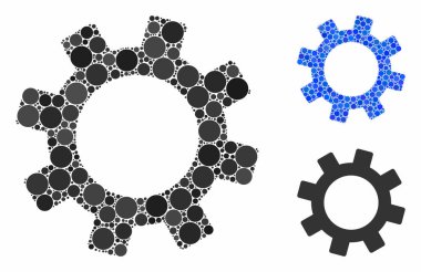 Küresel Ögelerin Mozaik Simgesi