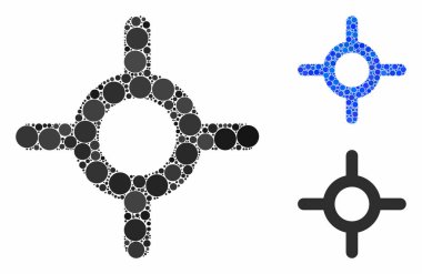 Rulet Bileşimi Yuvarlak Noktaların Simgesi