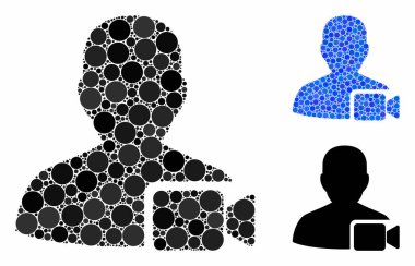 Küresel Ögelerin Kullanıcı Video Bileşimi Simgesi