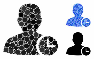 Küresel Ögelerin Kullanıcı Zaman Bileşimi Simgesi