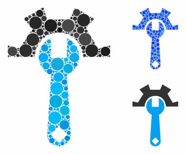 Servis araçları Çember Noktalarının Mozaik Simgesi