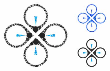 Daire Noktalarının Mozaik Simgesini Uçur