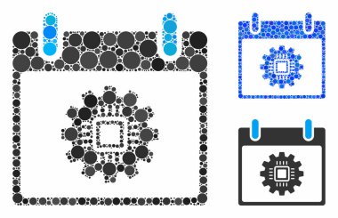 Çip dişli takvim günü Çemberlerin Kompozisyon Simgesi