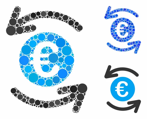 Atualizar Euro equilíbrio mosaico Ícone dos Círculos —  Vetores de Stock