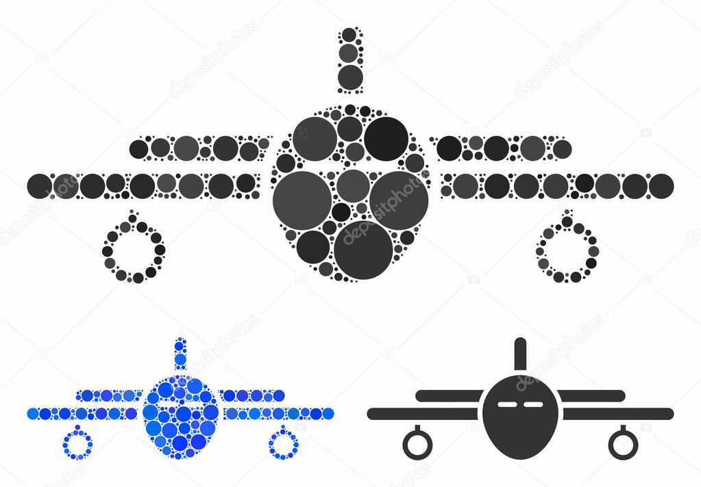 Plane Composition Icon of Round Dots