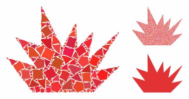 Patlama Okunmamış Parçaların Mozaik Simgesi