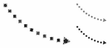 Noktalı düşüş eğilimi Joggly Parçalarının Kompozisyon Simgesi