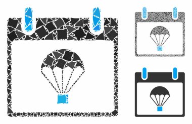 Paraşüt takvim günü Ani Elementlerin Mozaik Simgesi