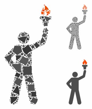 Özgürlük meşalesi bileşimi Ragged Elements Simgesi Lideri