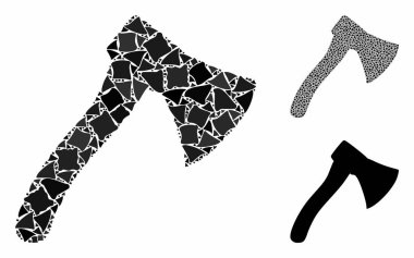 Hatchet Mosaic Icon of Rugged Pieces