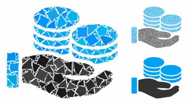 Düzensiz Parçaların Maaş Kompozisyon Simgesi