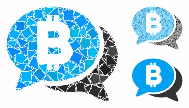 Ragged Ögelerinin Bitcoin sohbet kompozisyon simgesi