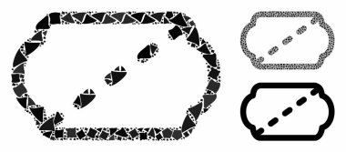 Sinema bileti Kompozisyon Unequal Parçaların Simgesi