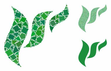 Titrek Ögelerin Flora soyutlaması Kompozisyon Simgesi