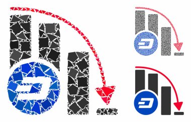 Dashcoin Düşen Hızlanma Grafiği Kaba Ögelerin Bileşimi Simgesi