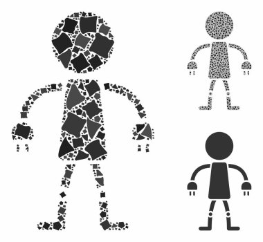 Tremulant Ögelerinin Robot Mozaik Simgesi