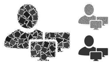 Eşitsiz Parçaların Bilgisayar Yöneticisi Kompozisyon Simgesi