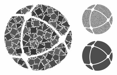 Humpy Ögelerinin İnternet Küresi Mozaik Simgesi