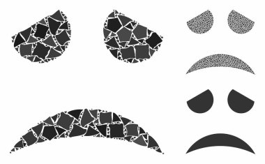 Üzgün surat gülen surat Tremulant Parçalarının Kompozisyon Simgesi