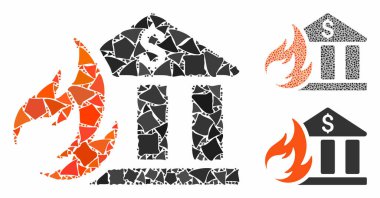 Banka yangınları Mozaik Unneven Elementleri Simgesi