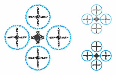 Humpy Elementlerinin Quadcopter Bileşimi Simgesi