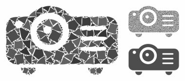 Çarpışan Parçaların Projektör Bileşimi Simgesi