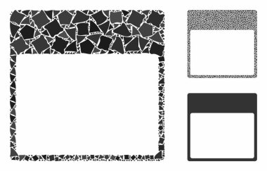 Düzensiz Ögelerin Bileşim Şablonu Takvim sayfası
