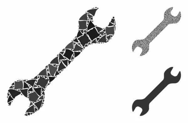 不等式项的Wrench Mosaic图标 — 图库矢量图片