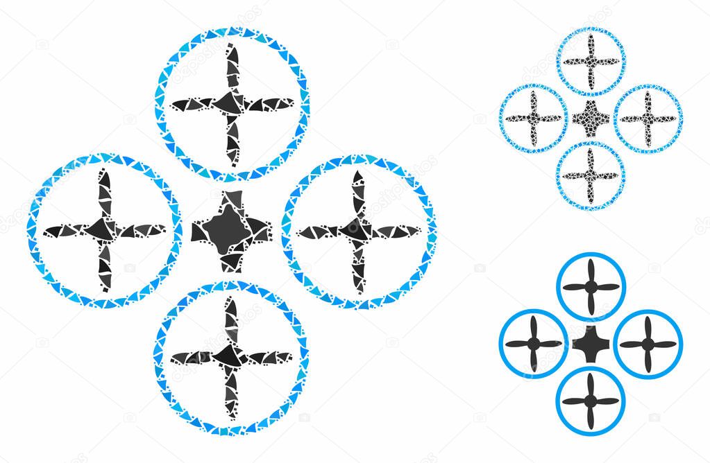 Quadcopter Composition Icon of Humpy Elements
