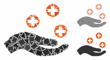 El yapımı ilaç Kompozisyon Unneven Elementlerinin Simgesi