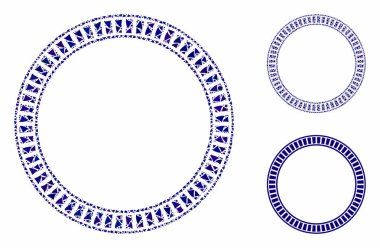 Ragged Pieces 'ın Çift Çember Düzenleme Simgesi