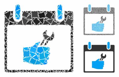 Anahtar servisi takvim günü Humpy Elementlerinin kompozisyon simgesi