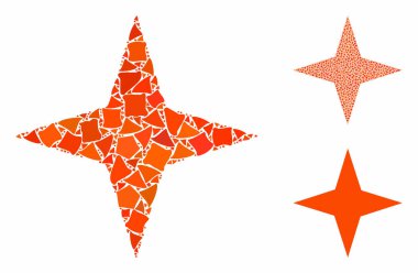 Çarpışan Parçaların Uzay Yıldızı Mozaik Simgesi