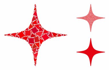 Çarpışan Ögelerin Uzay Yıldızı Kompozisyon Simgesi