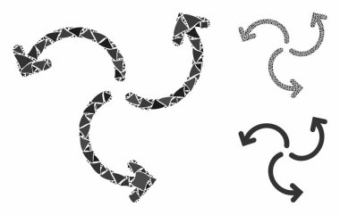 Tümsek Parçalarının Türbin Döndürme Bileşimi Simgesi