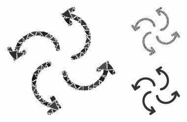 Humpy Ögelerinin Kasırga Okları Mozaik Simgesi