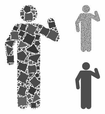 Pürüzlü elementlerin kompozisyon simgesi