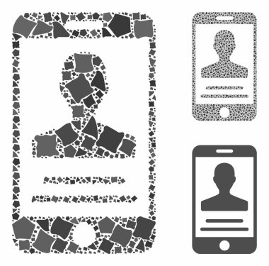 Mobil anlaşma Düzensiz Elementlerin Mozaik Simgesi