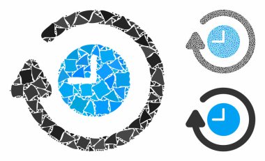 Repeat clock Composition Icon of Ragged Parts