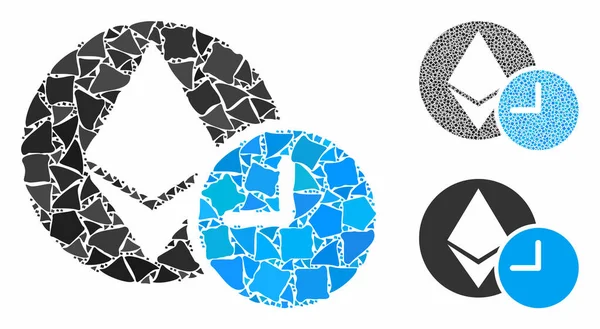 Ethereum kredi saati Ragged Parts Mozaik Simgesi