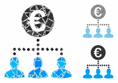 Avro ödeme müşterileri Nesnelerin Mozaik Simgesi